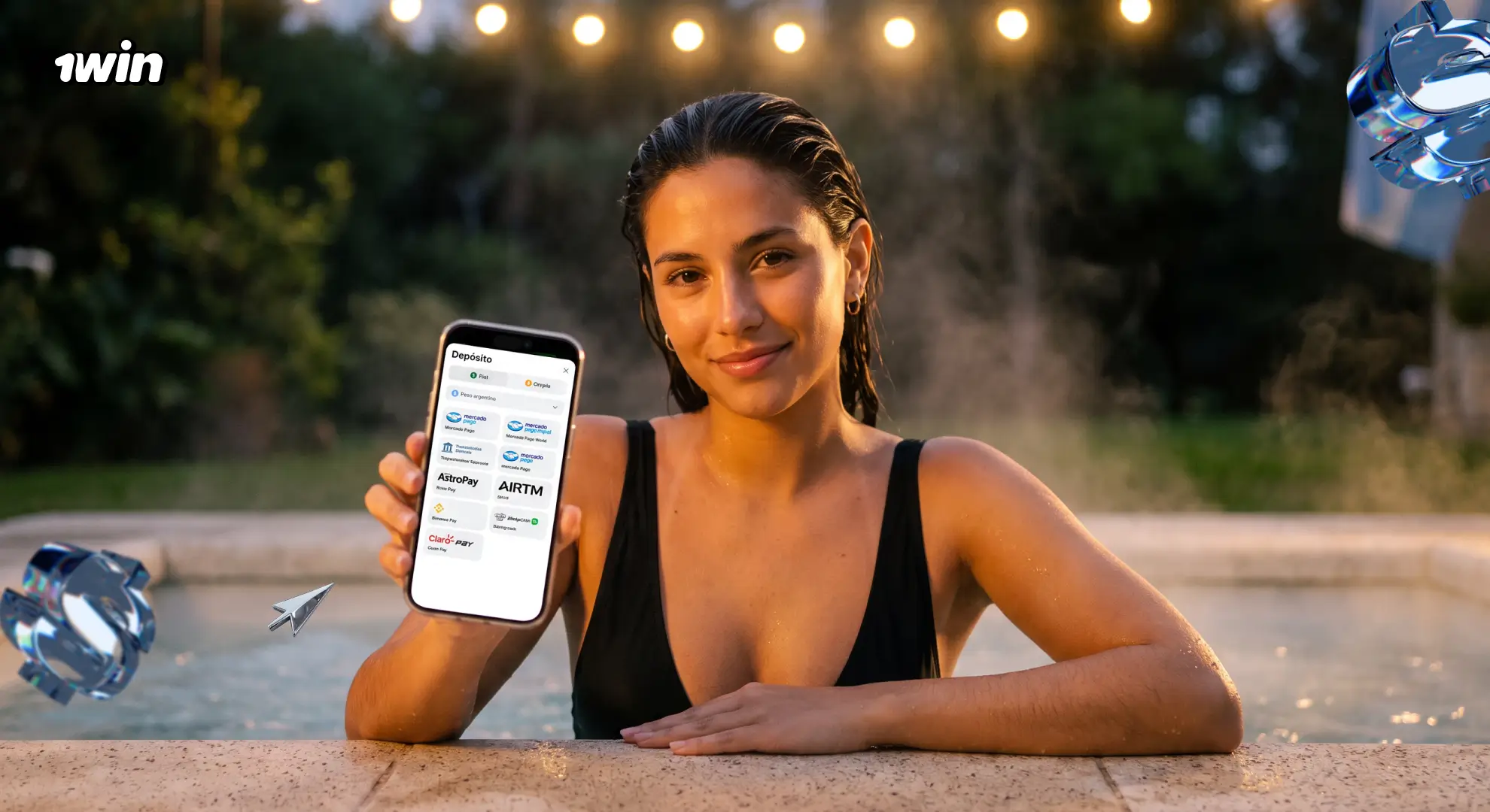 Depósitos con criptomonedas 1win